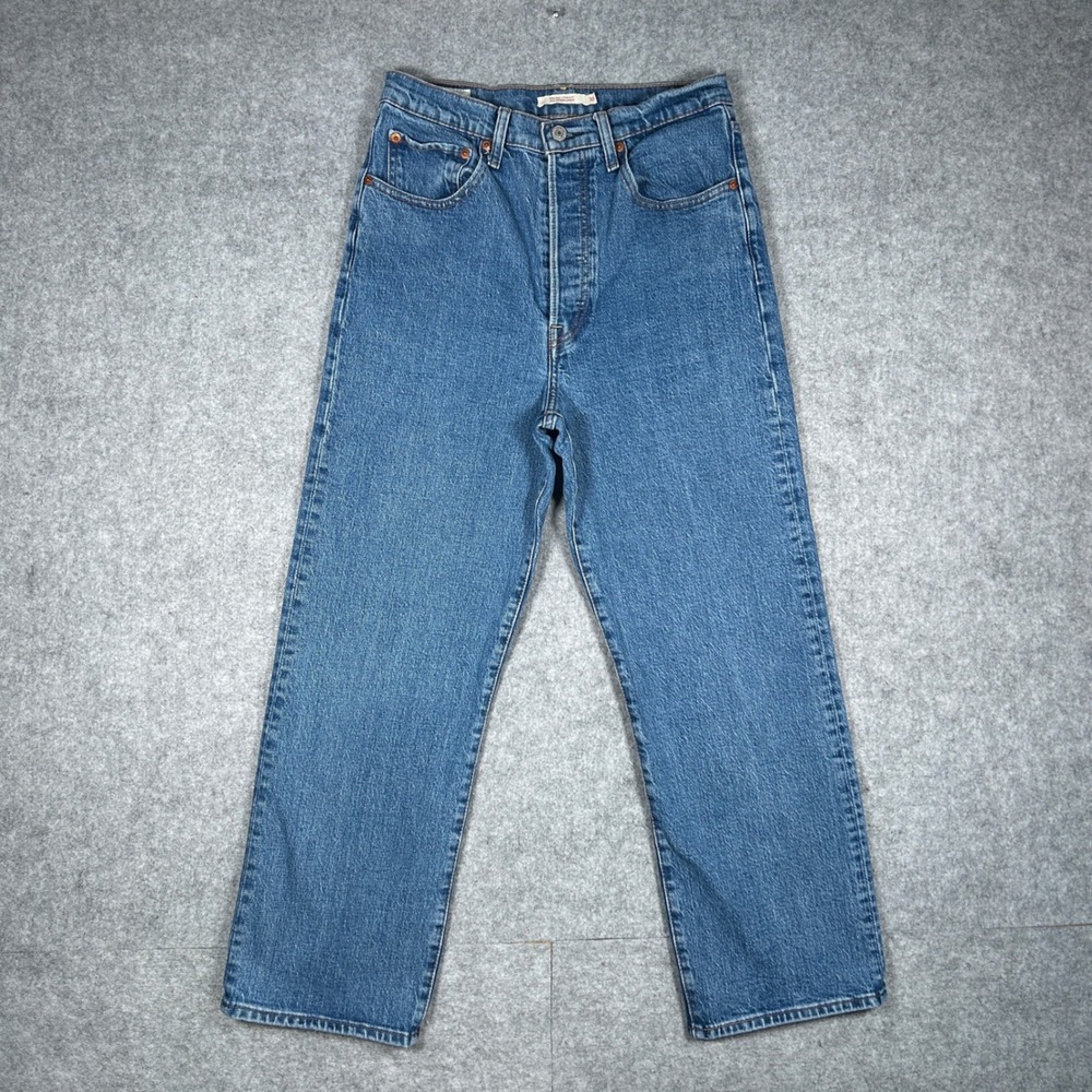 Levi's Premium Denim Jeans Womens 30x27(27x26) Blue Ribcage Straight high rise